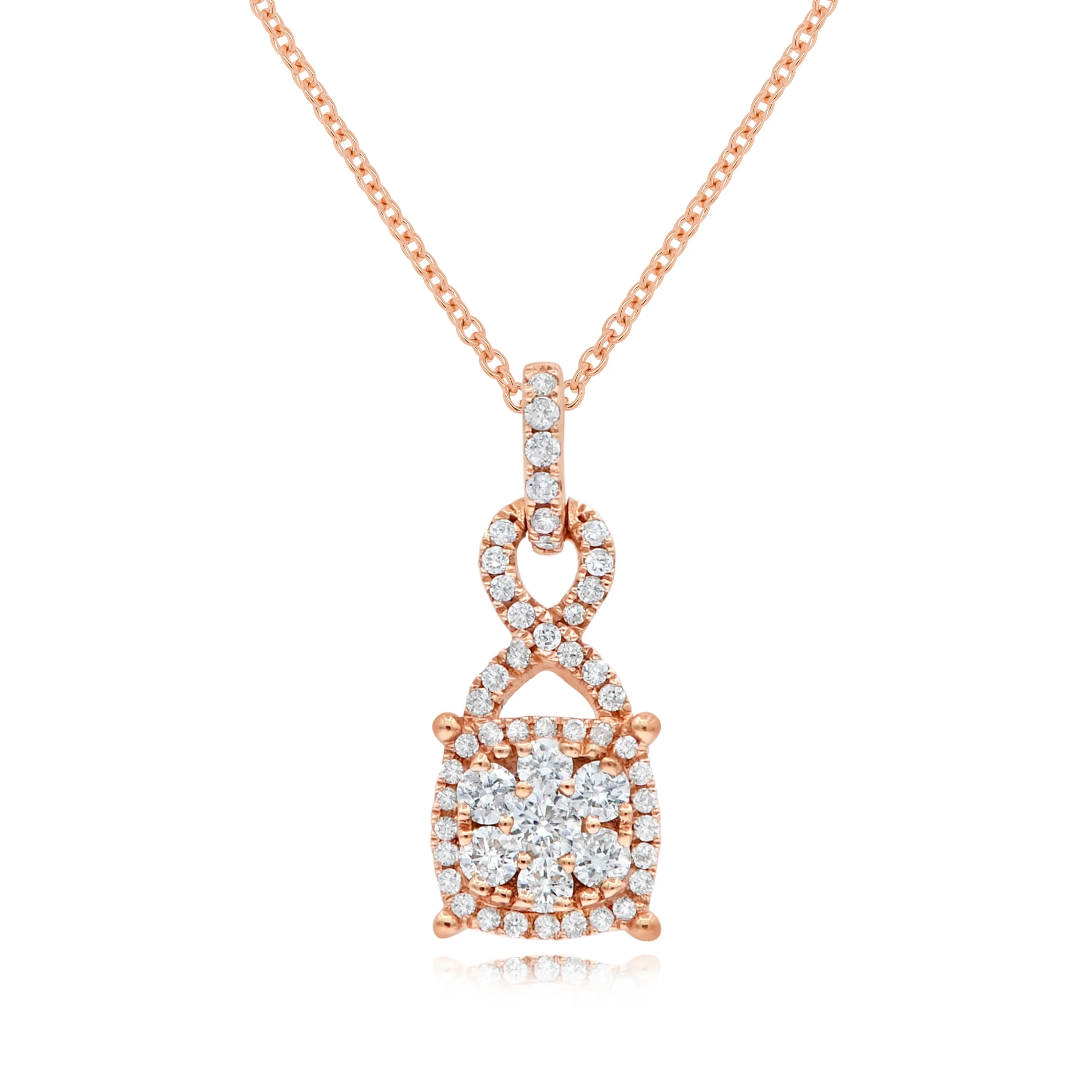 0.16ct Diamond Pendant set in 14KT Rose Gold / P16355