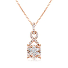 0.16ct Diamond Pendant set in 14KT Rose Gold / P16355