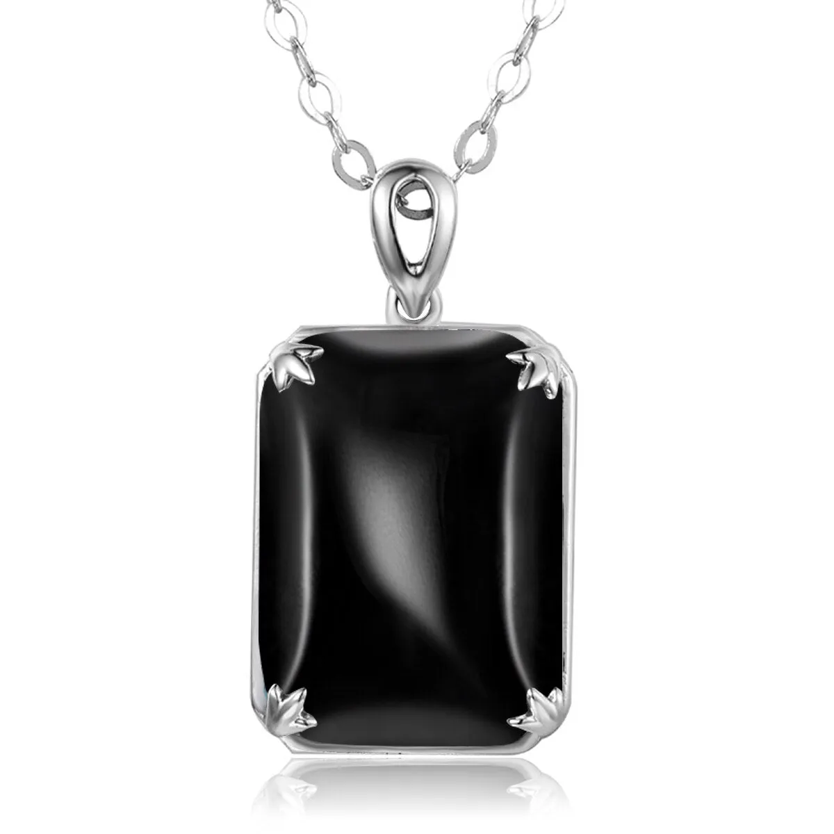 14K Gold Silver Pendant with Yellow Gemstone
