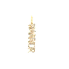 14K Yellow Gold Diamond "Warrior" Charm