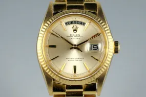 1965 Rolex YG Day-Date 1803 with Big Rolex Logo Bracelet