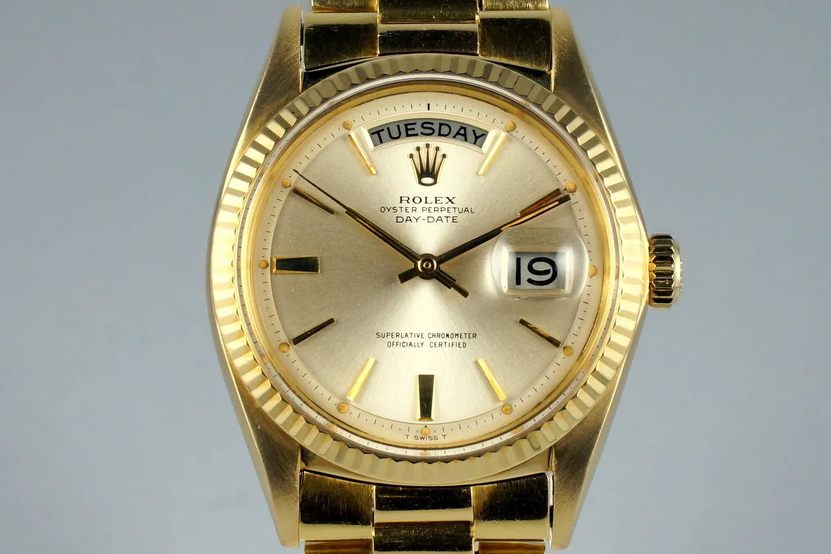 1965 Rolex YG Day-Date 1803 with Big Rolex Logo Bracelet