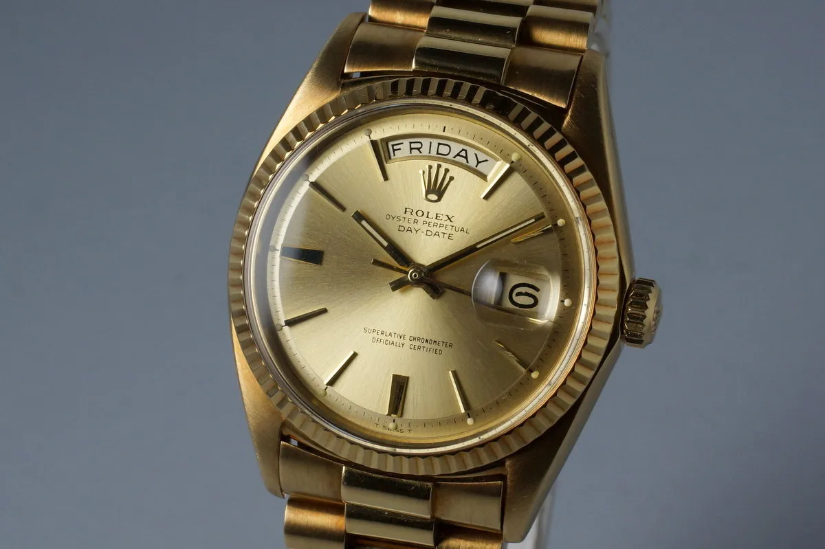 1968 Rolex YG Day-Date 1803 Champagne Dial