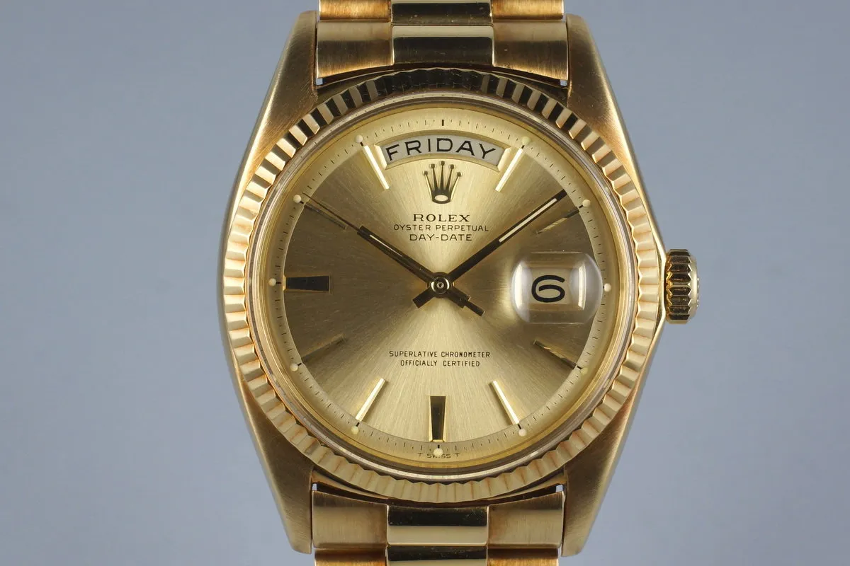 1968 Rolex YG Day-Date 1803 Champagne Dial