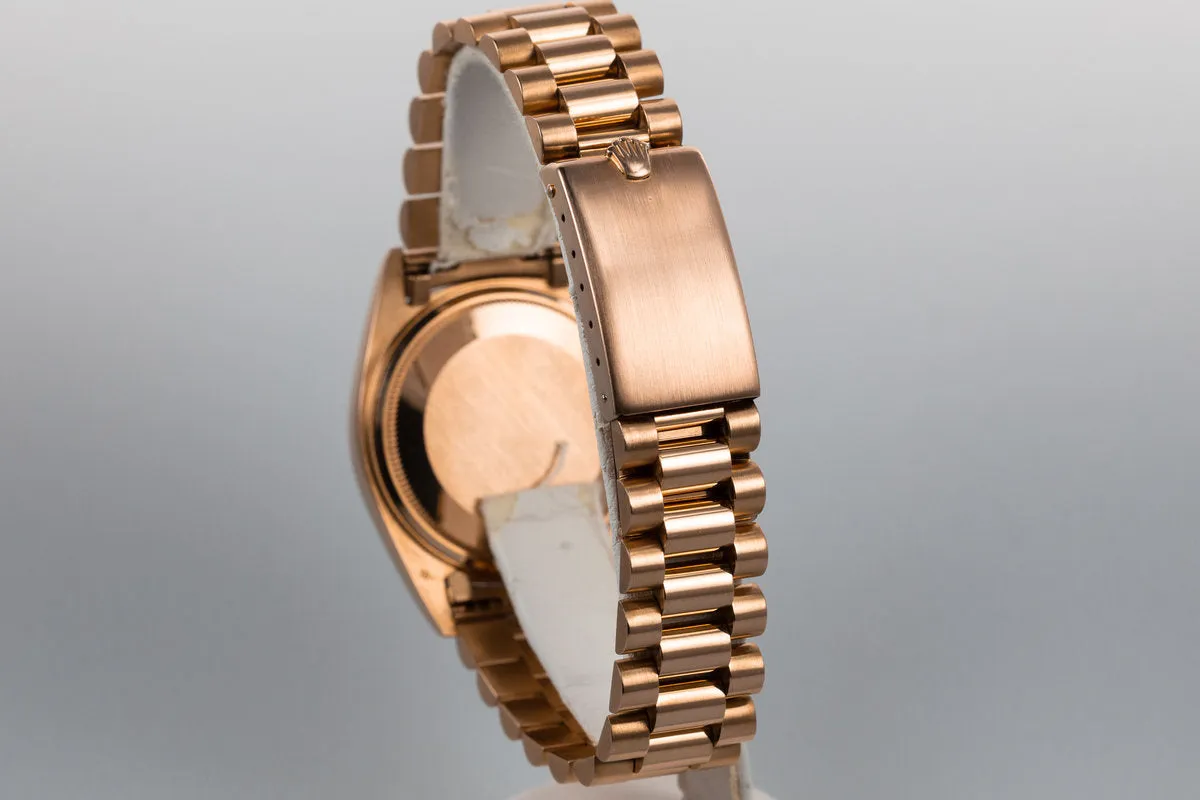 1972 Rolex 18K Rose Gold Day-Date 1803 with Spanish Day Wheel