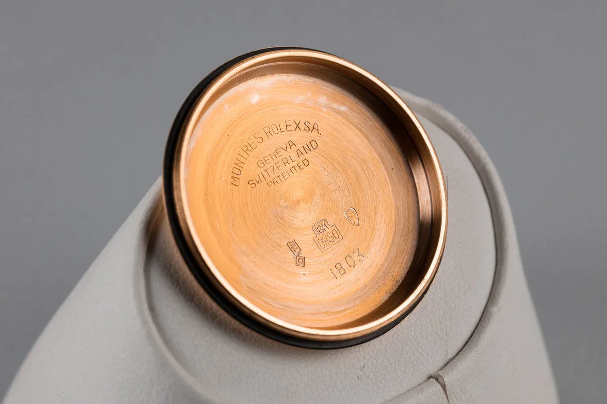 1972 Rolex 18K Rose Gold Day-Date 1803 with Spanish Day Wheel