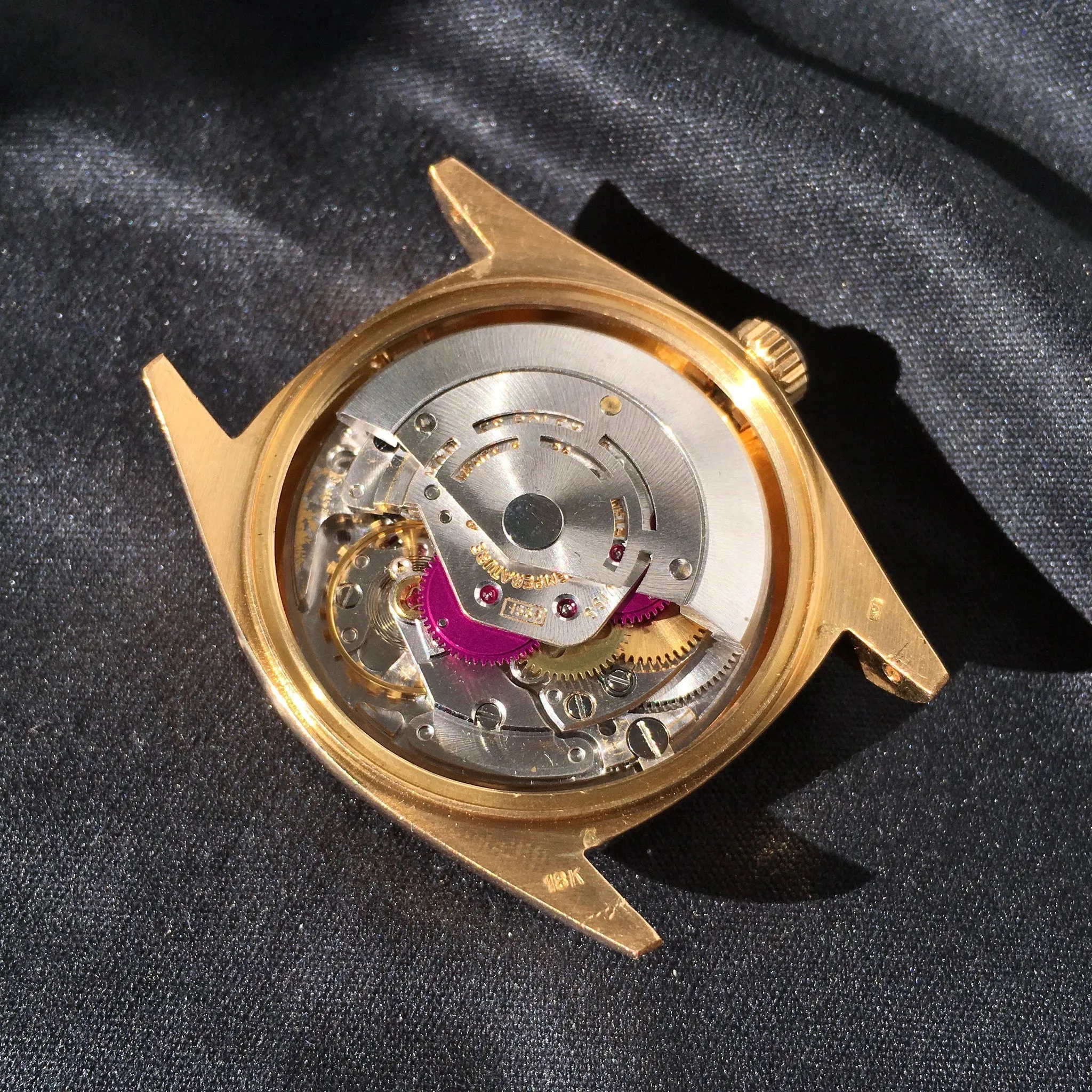 1972 Rolex President 1803 Day Date 18K Yellow Gold Linen Wristwatch