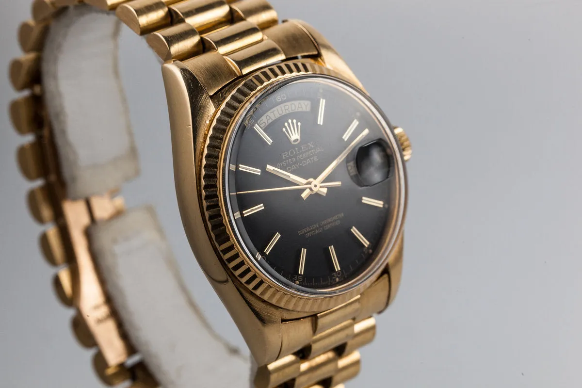 1977 Rolex 18K Day-Date Black Dial