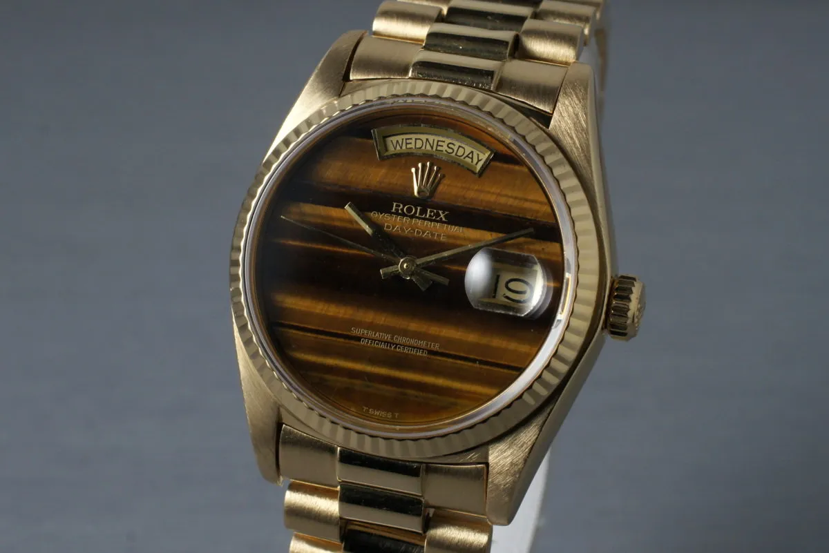 1979 Rolex YG Day-Date 18038 with Tiger Eye Dial