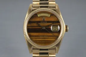 1979 Rolex YG Day-Date 18038 with Tiger Eye Dial