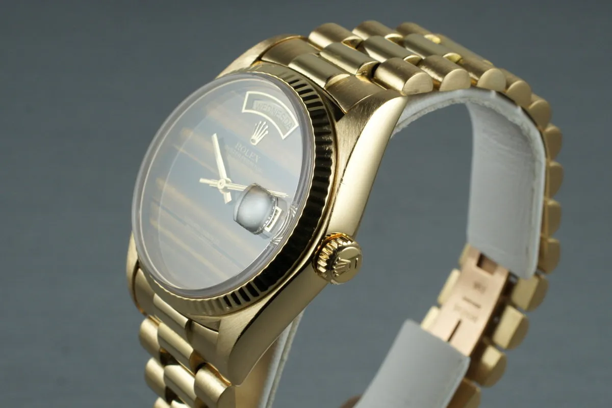 1979 Rolex YG Day-Date 18038 with Tiger Eye Dial