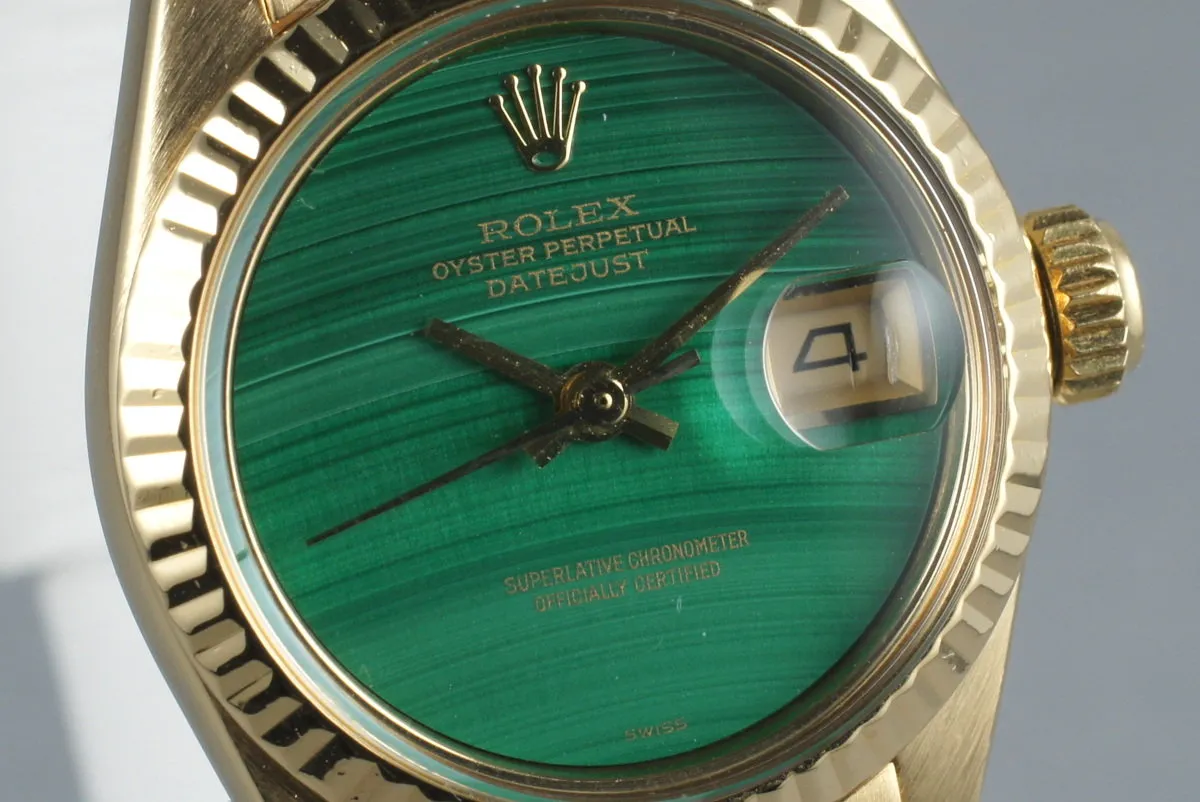 1980 Rolex Ladies Datejust 6917 with Malachite Dial