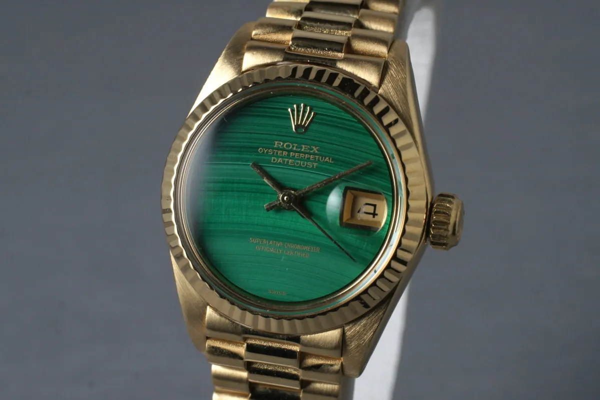 1980 Rolex Ladies Datejust 6917 with Malachite Dial
