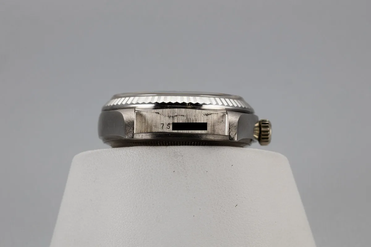 1981 Rolex 18K White Gold Day-Date 18039 with Black Diamond Dial