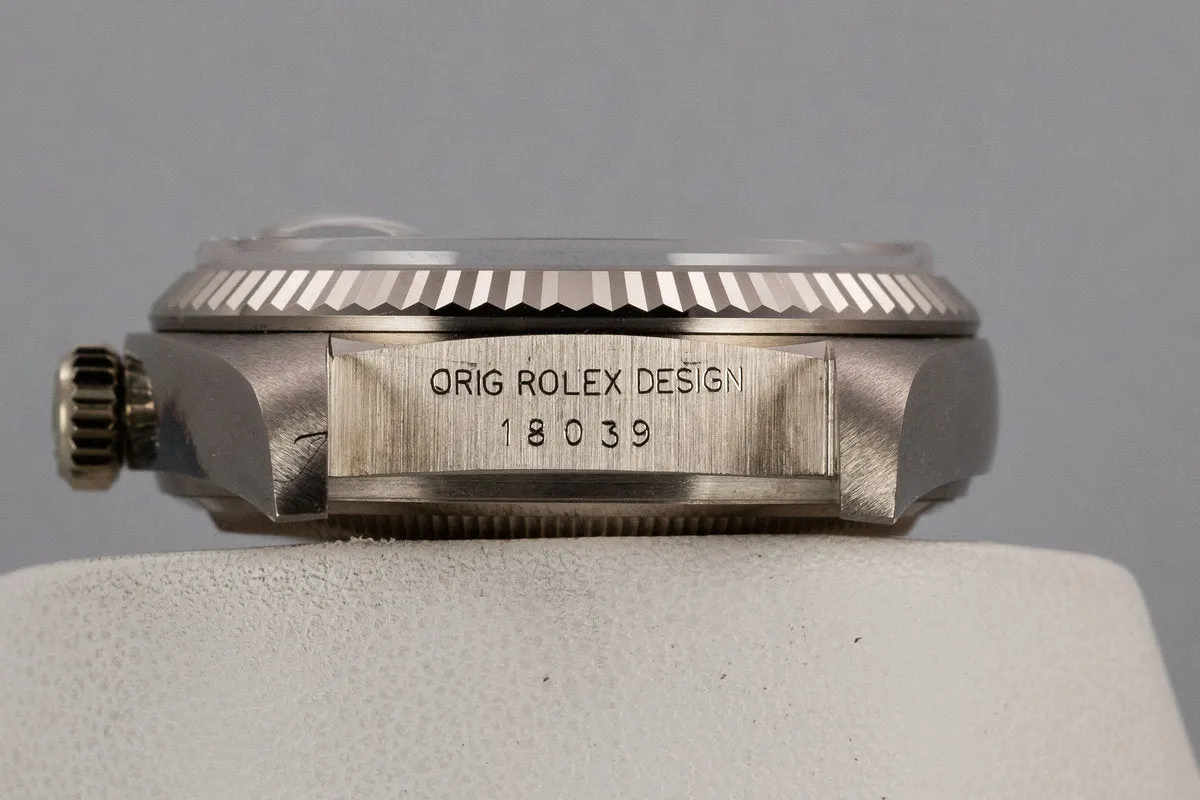 1982 Rolex 18K WG Day-Date 18039 with Silver Dial