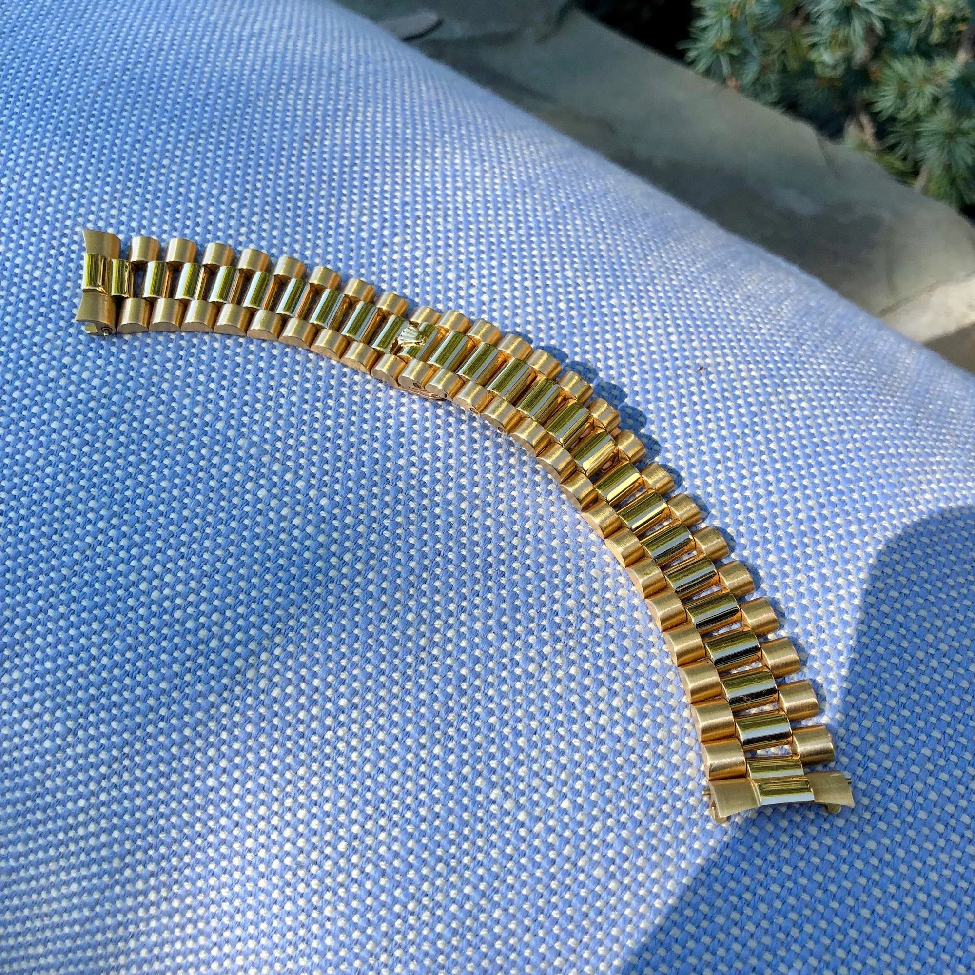 1986 Rolex President 18038 Day Date 18K Yellow Gold Champagne Stick Wristwatch