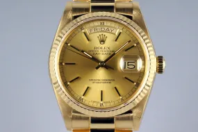 1986 YG Day-Date 18038 Champagne Dial