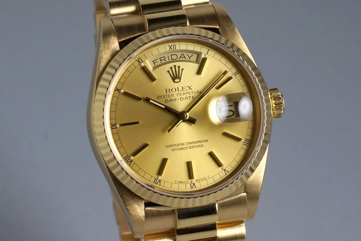 1986 YG Day-Date 18038 Champagne Dial