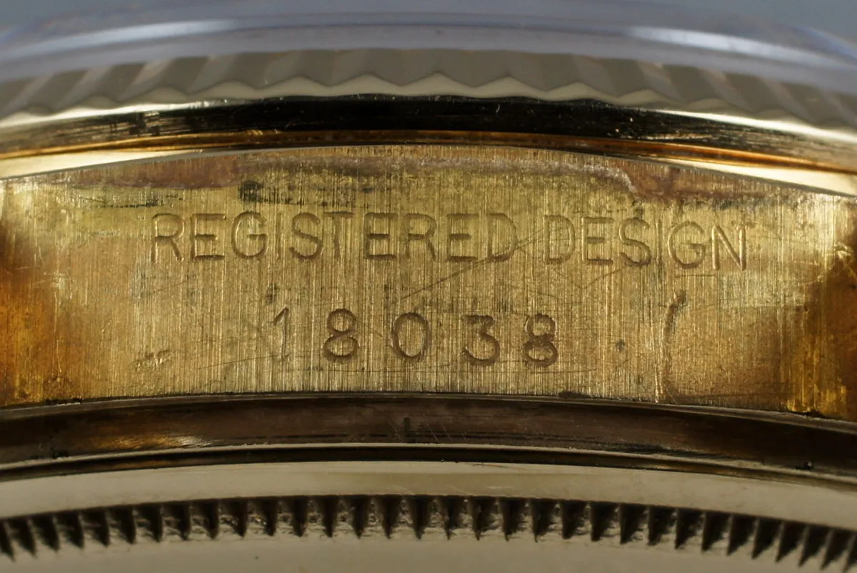 1987 Rolex YG Day-Date 18038 with Blue Roman Numeral Dial