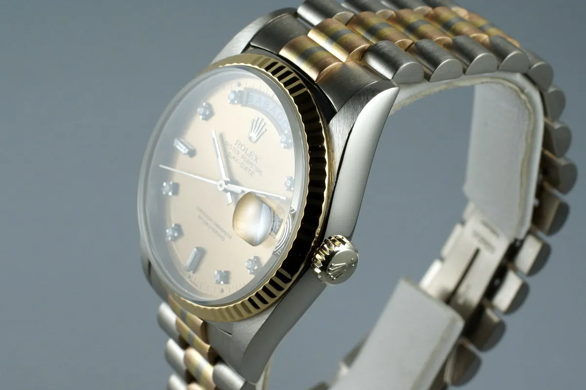 1989 Rolex Day-Date 18239B TRIDOR with Factory Diamond Dial