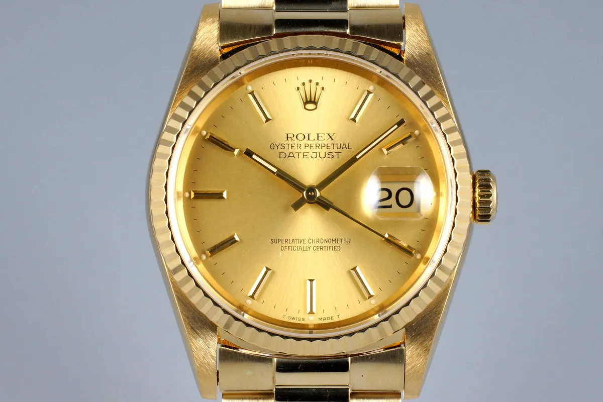 1989 Rolex YG DateJust 16238