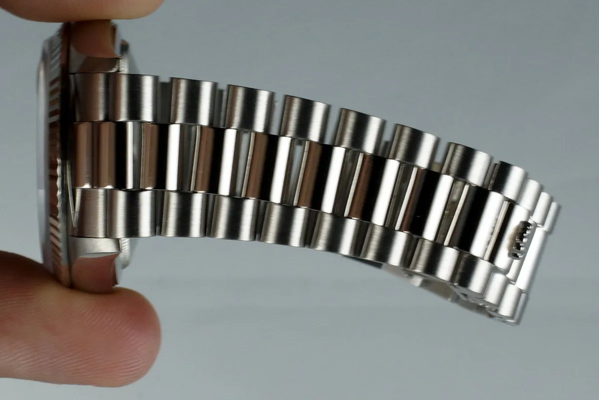 1990 Rolex WG Day-Date Ref: 18239 with White Roman Dial