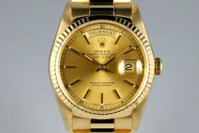 1991 Rolex YG Day-Date 18238 Champagne Dial