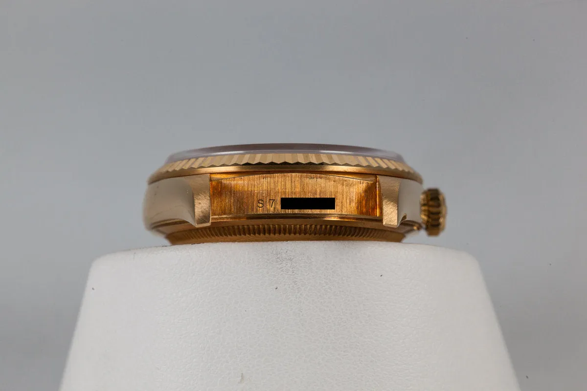 1995 Rolex 18K YG Day-Date 18238 Blue Dial with Box and Papers