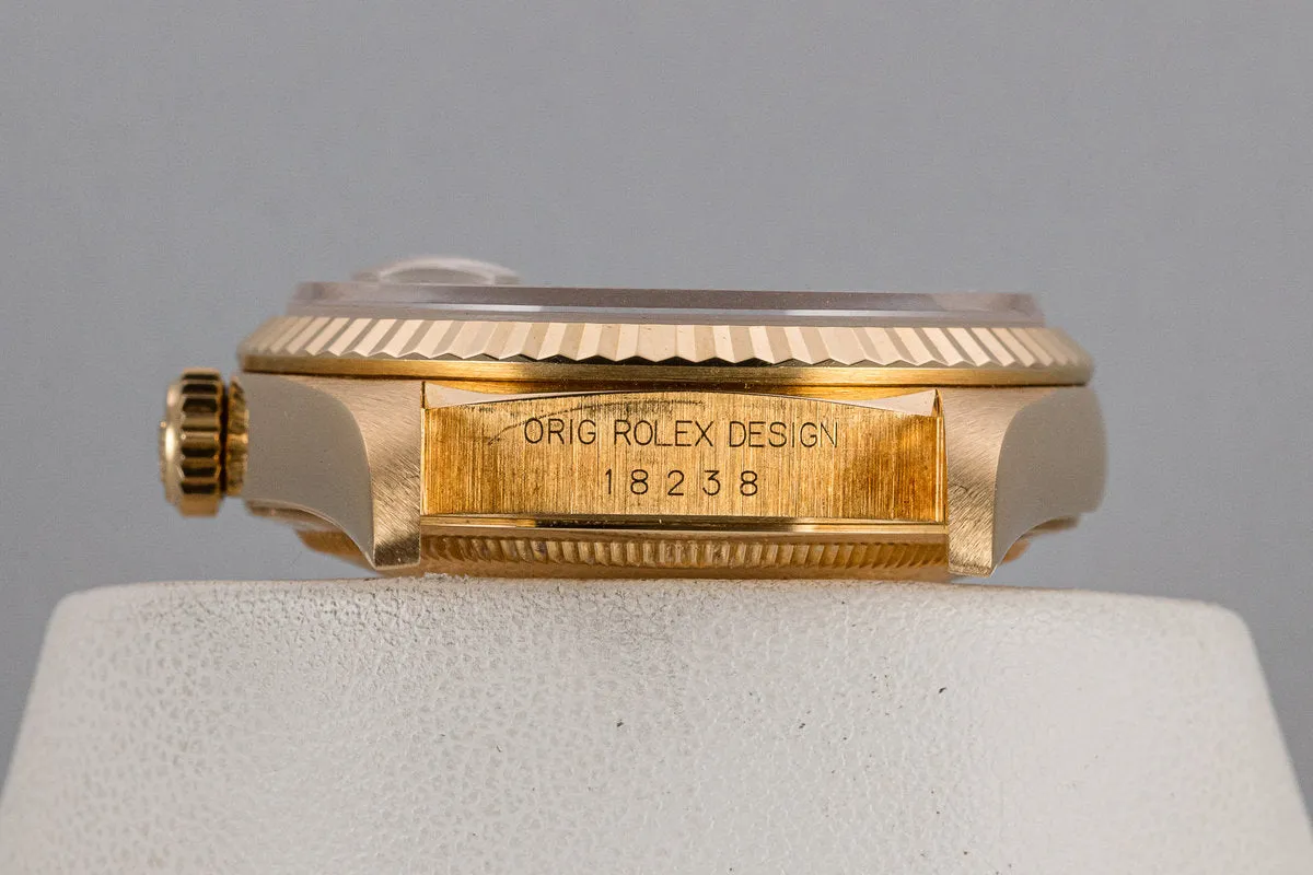 1995 Rolex 18K YG Day-Date 18238 Champagne Dial with Box and Papers