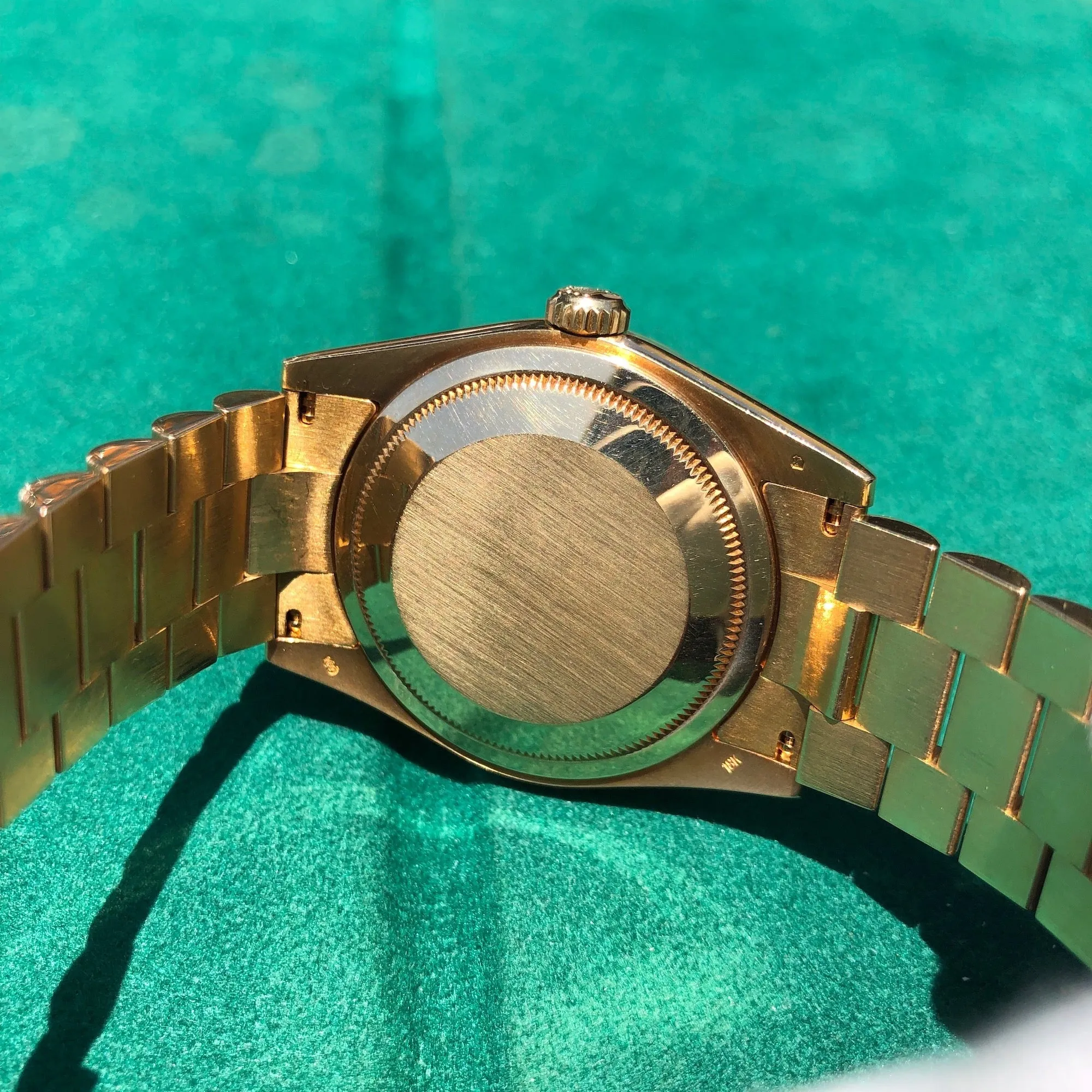 2001 Rolex President 118238 Day Date 18K Yellow Gold Silver Stick Wristwatch Unpolished Box Papers
