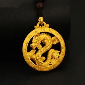 24K Yellow Gold Prosperity Pig Pendant: Pure 999 Gold Charm