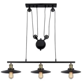 3 Light Pulley Pendant Light