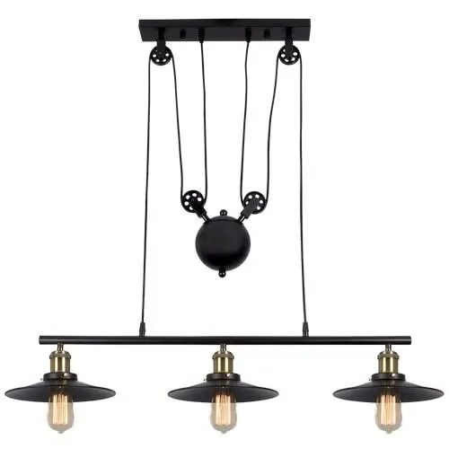 3 Light Pulley Pendant Light