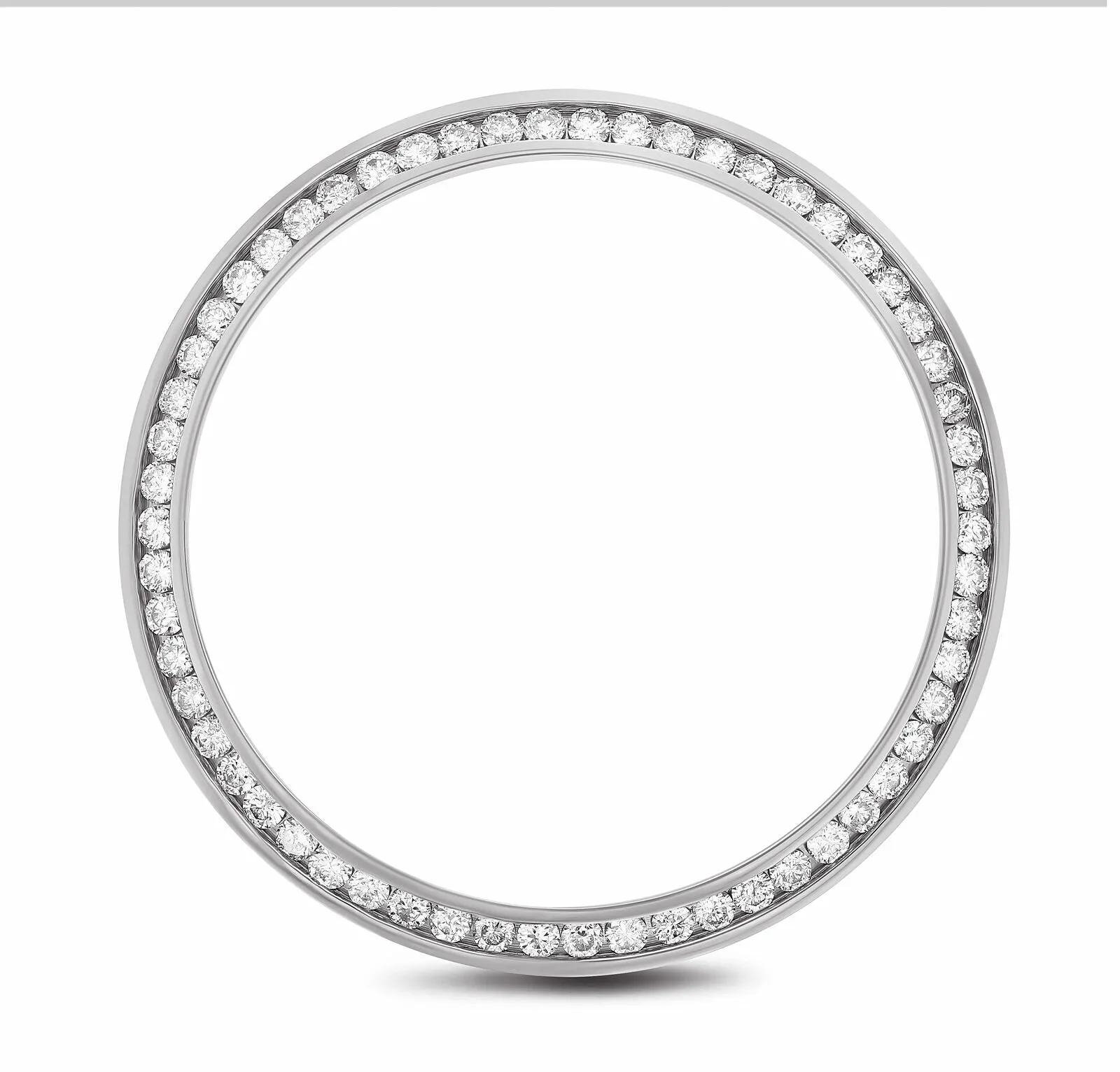 36MM 1.30CT CHANNEL SET DIAMOND BEZEL 18KW FOR ROLEX DATEJUST PRESIDENT DAY DATE