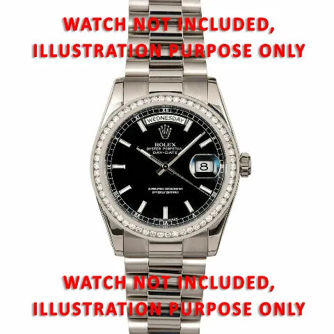36MM 1.30CT CHANNEL SET DIAMOND BEZEL 18KW FOR ROLEX DATEJUST PRESIDENT DAY DATE