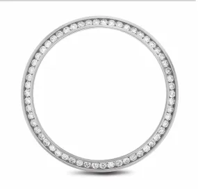 36MM 1.30CT CHANNEL SET DIAMOND BEZEL 18KW FOR ROLEX DATEJUST PRESIDENT DAY DATE