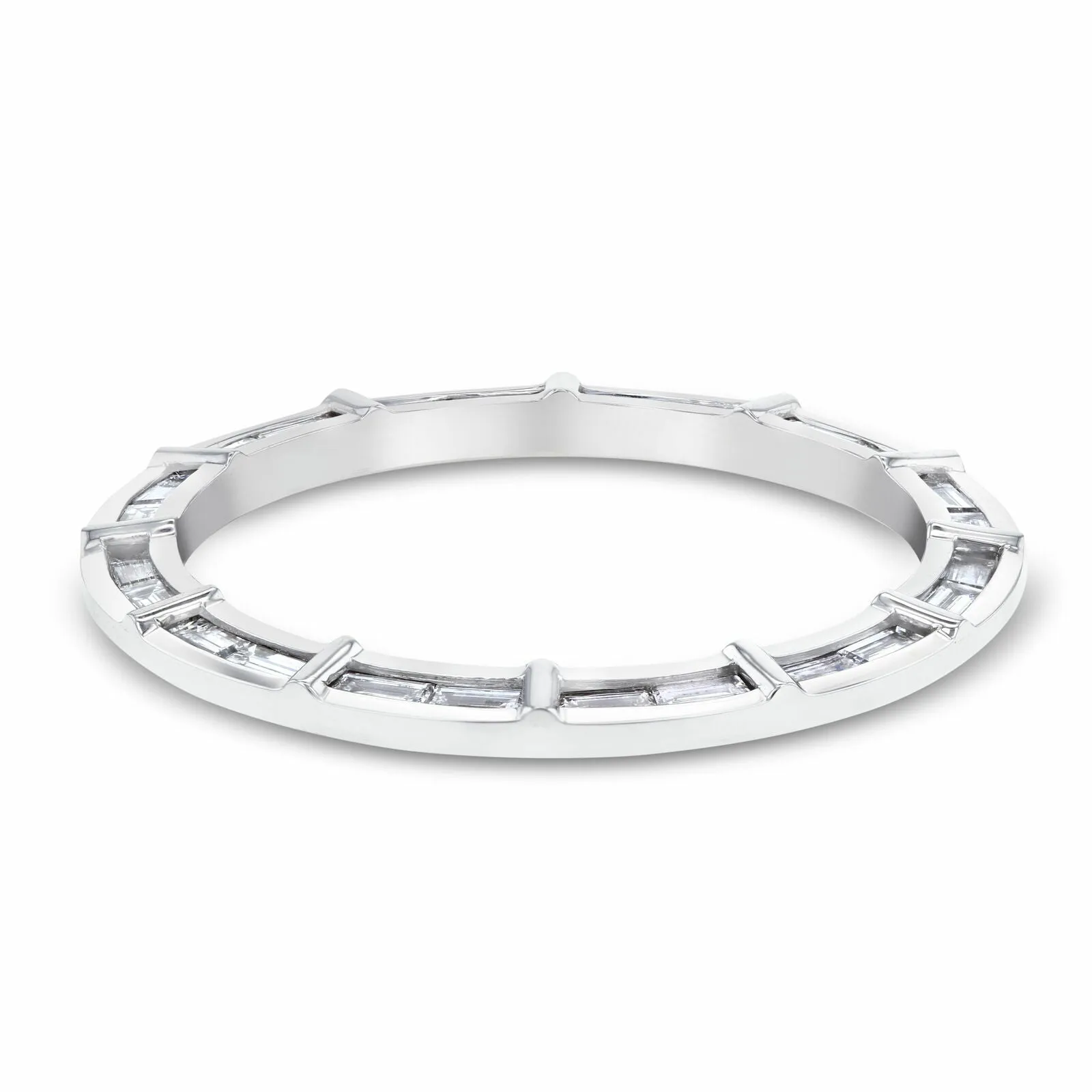 3.75CT 18K WHITE GOLD 24 BAGUETTE DIAMOND BEZEL FOR ROLEX DAYTONA 16519, 16520