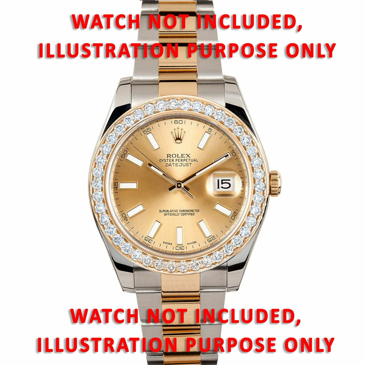3CT 18K BEAD SET DIAMOND BEZEL FOR ROLEX DAY DATE 40MM 228238, 228398, 228348