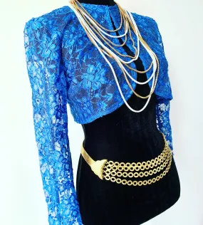 90s Glam Golden Chain Bling Belt