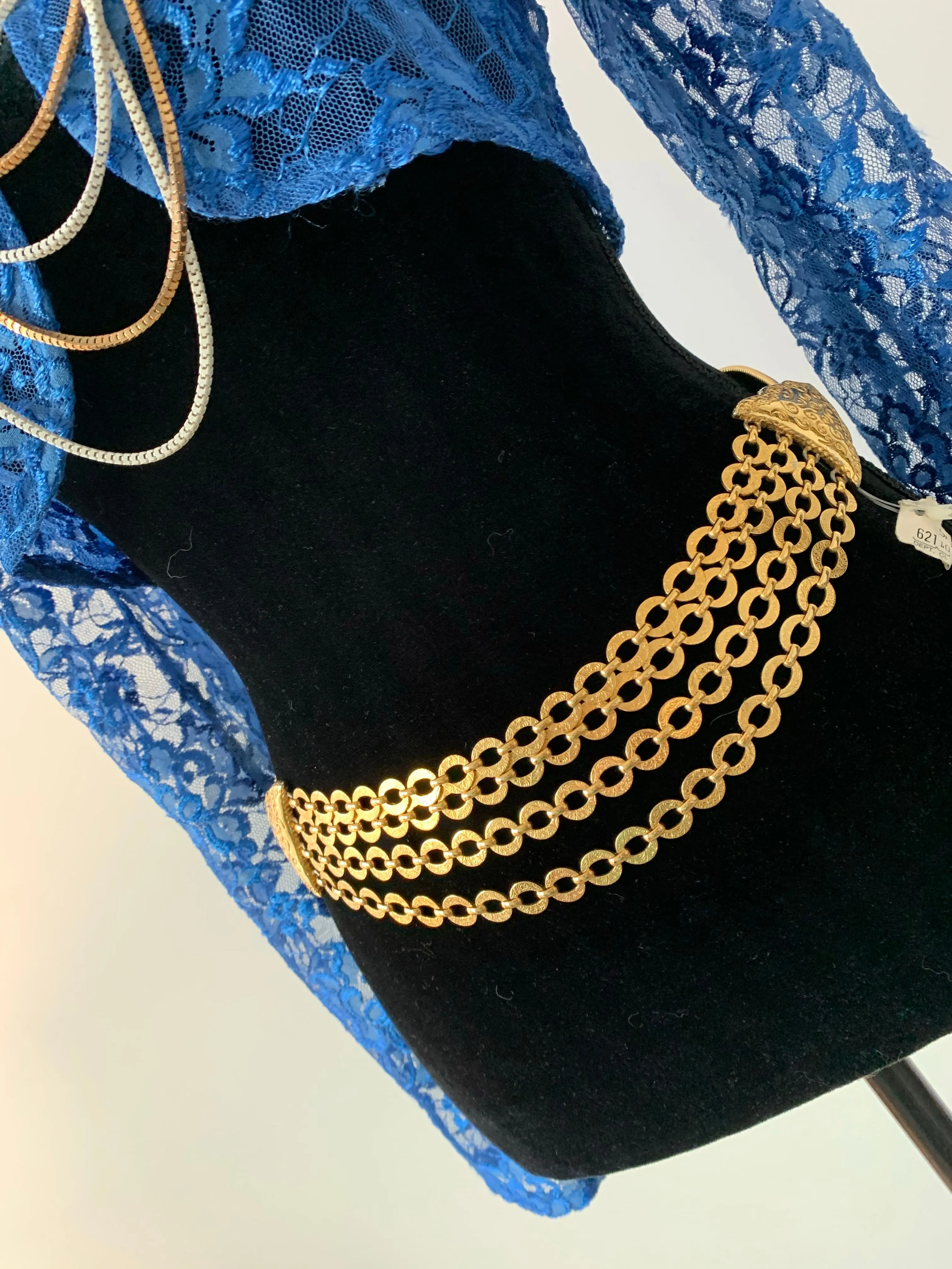90s Glam Golden Chain Bling Belt