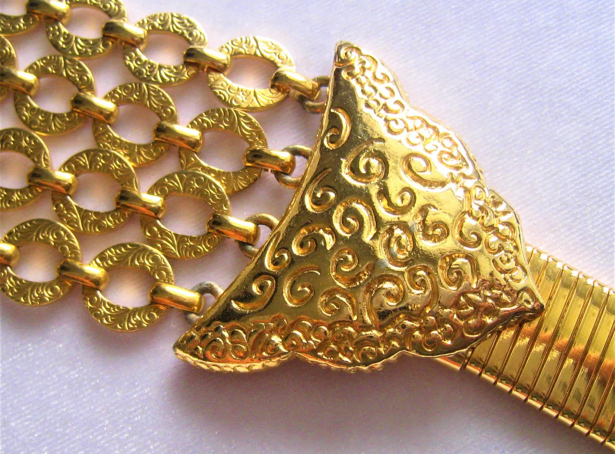 90s Glam Golden Chain Bling Belt
