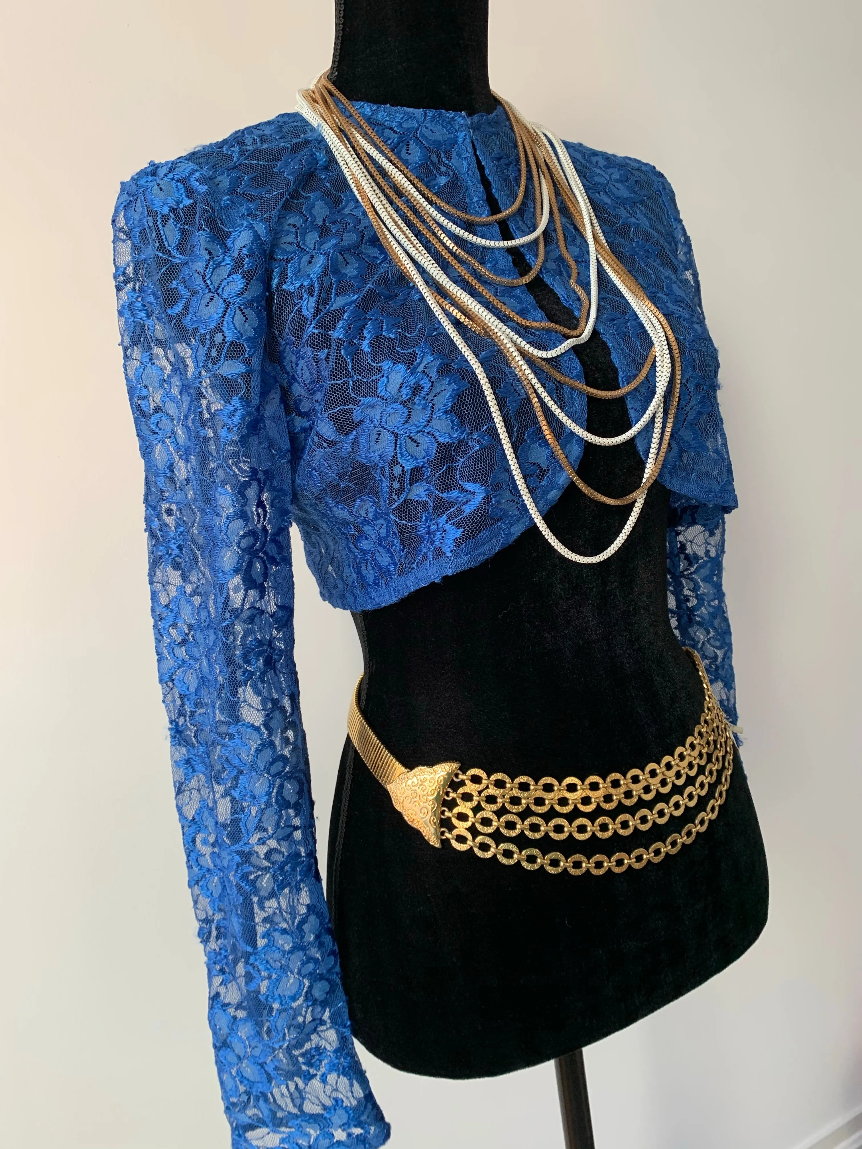 90s Glam Golden Chain Bling Belt