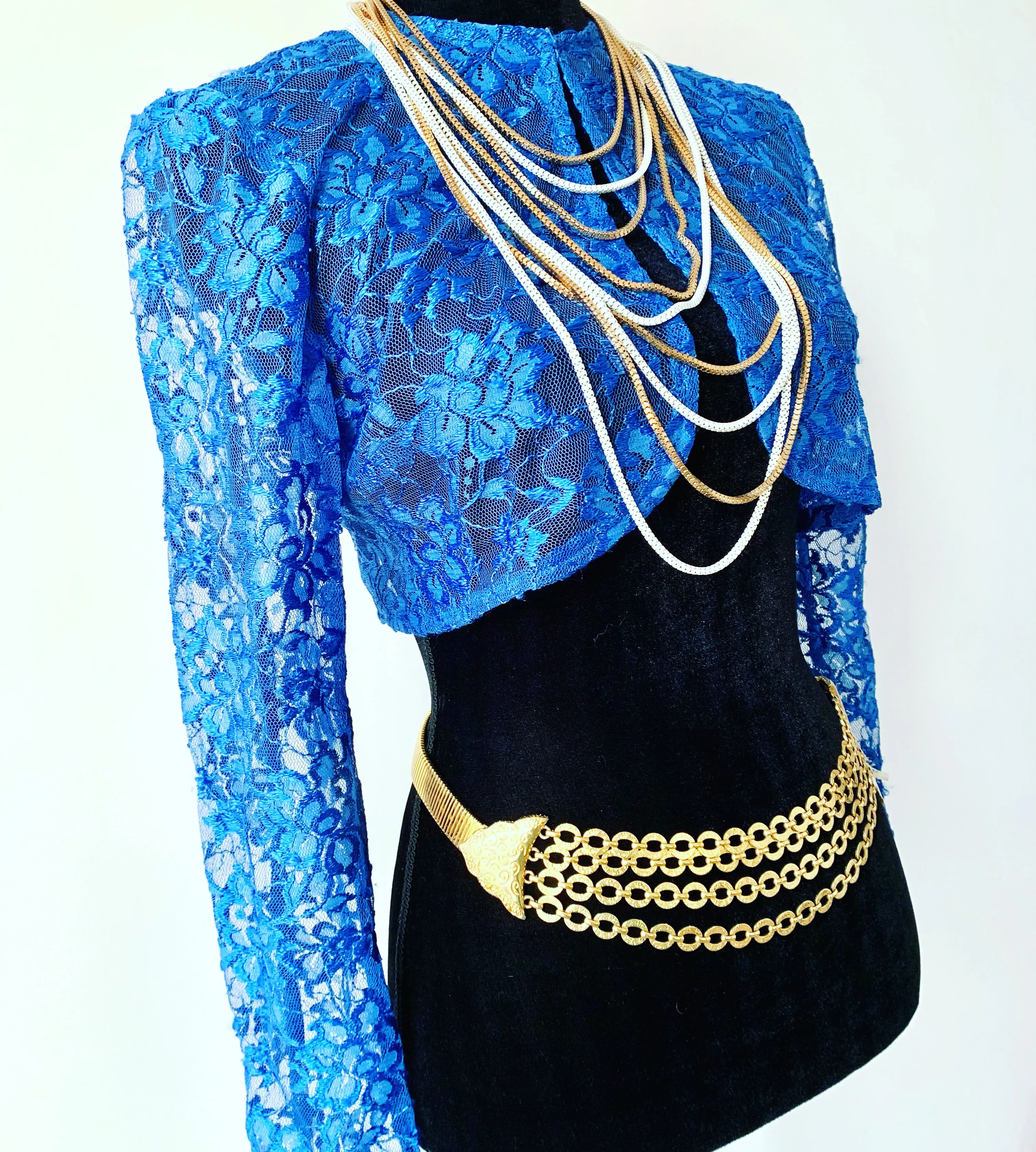 90s Glam Golden Chain Bling Belt