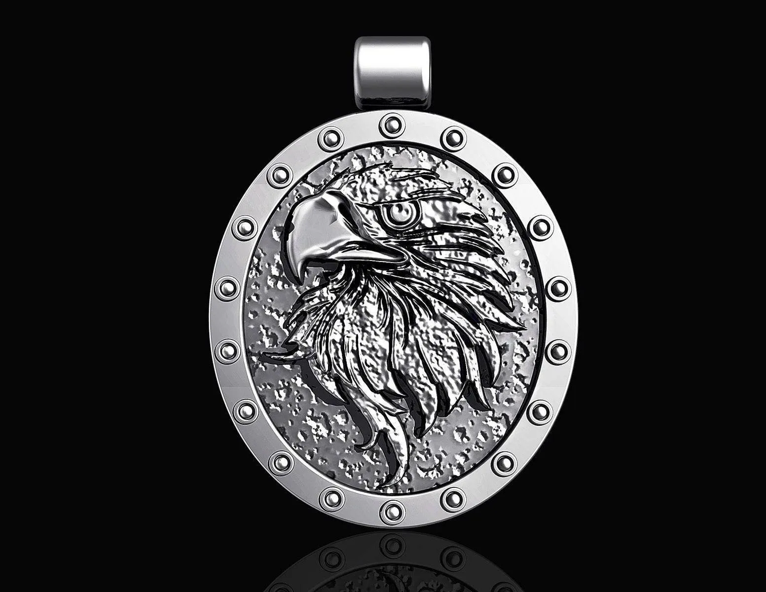 Aero Eagle Pendant *10k/14k/18k White, Yellow, Rose, Green Gold, Gold Plated & Silver* Bird Bald Eagle Animal Wing Pet Charm Necklace Gift