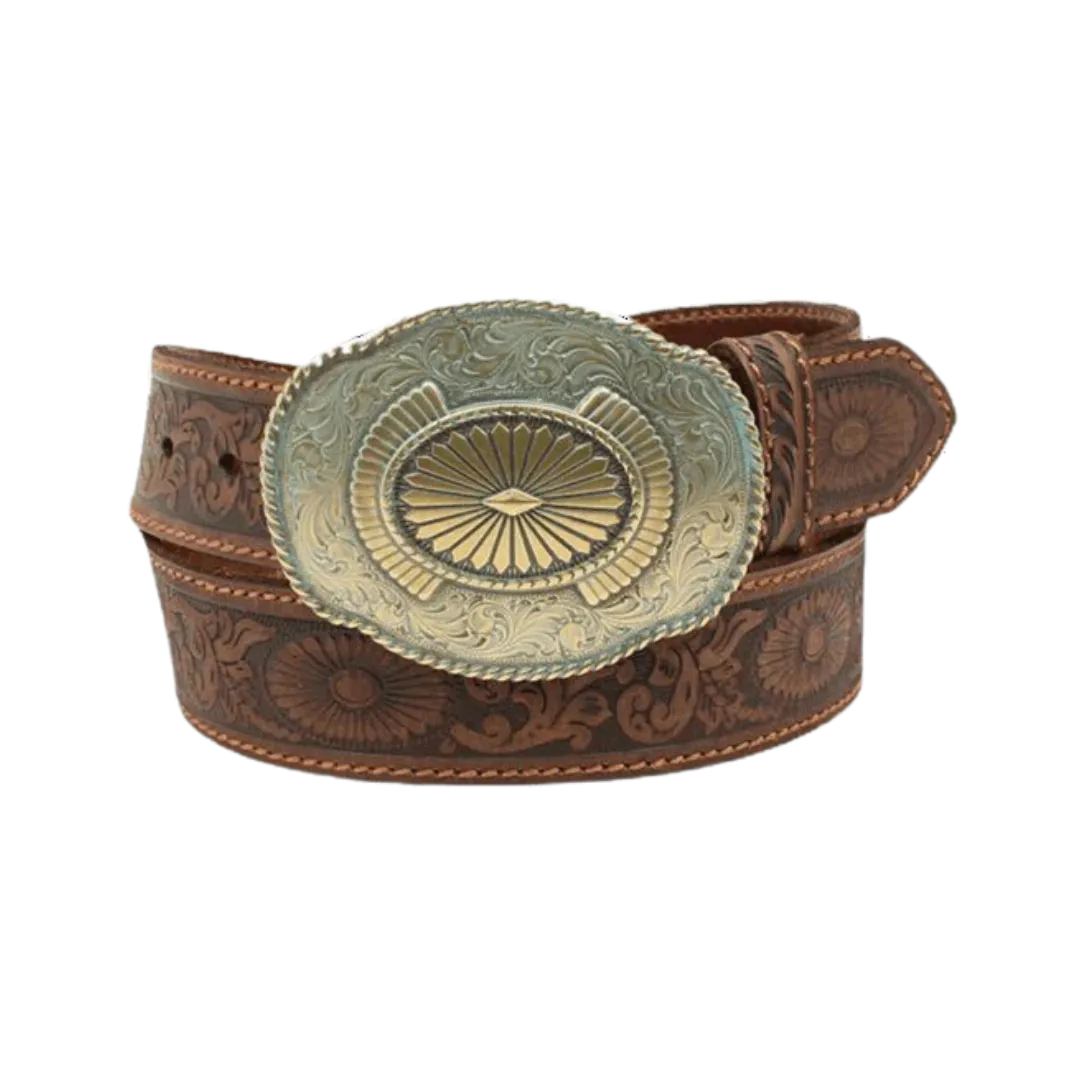 Ariat M&F Nocona Women's Brown Scroll & Floral Embossed Belt