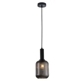 Athina Smoke Cut Glass Pendant