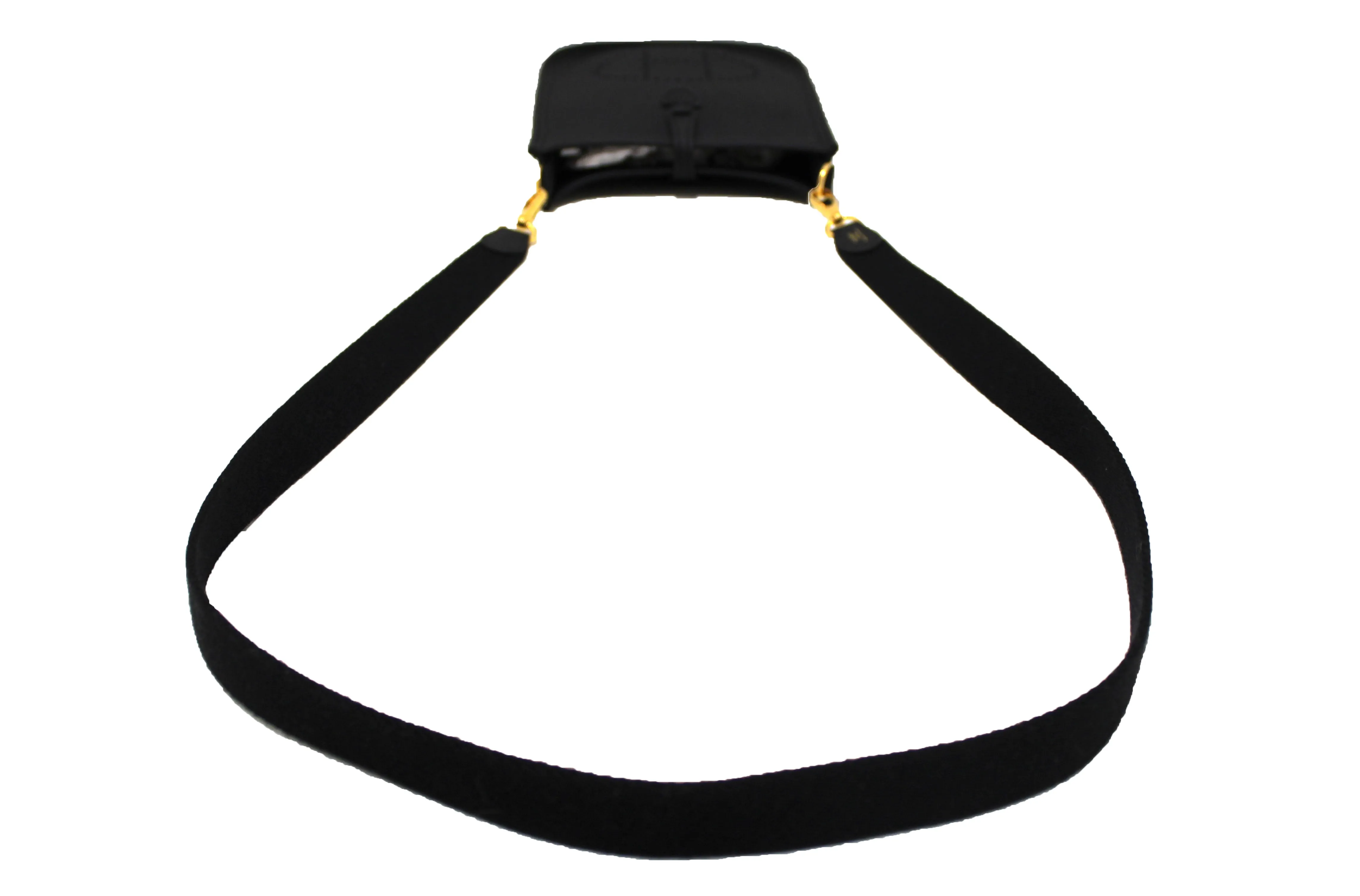 Authentic Hermes Black Clemence Leather Evelyne 16 Amazone Bag