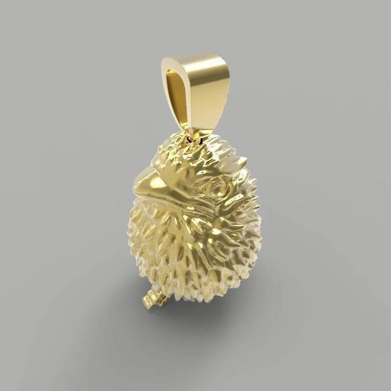 Baby Chick Pendant *10k/14k/18k White, Yellow, Rose, Green Gold, Gold Plated & Silver* Animal Chicken Farm Bird Pet Heart Charm Necklace