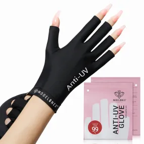 Black Anti-UV light Glove For Nails  Salon Professional UPF 99 