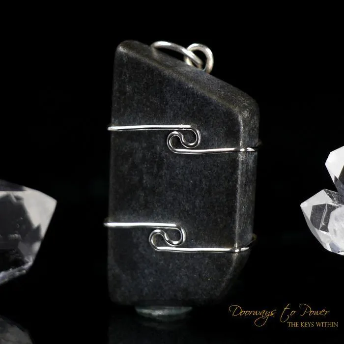 Black Azeztulite Pendant Azozeo Super Activated